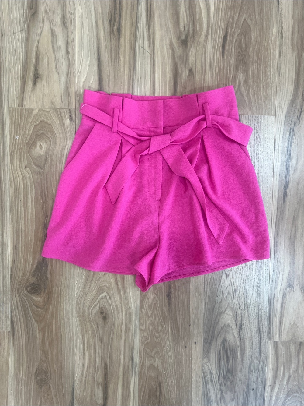 Free PressHigh-Waist Tie-Belt Hot Pink Women's Shorts